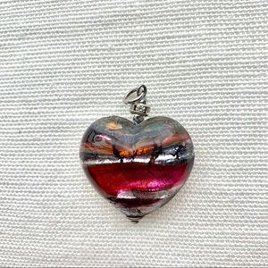Beautiful Murano glass heart slider